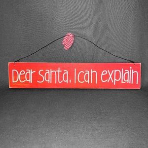 "Dear Santa..." Wall Sign